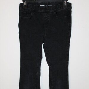 Old Navy Girls Pull On Black Denim Jeans Size XL 14/16
